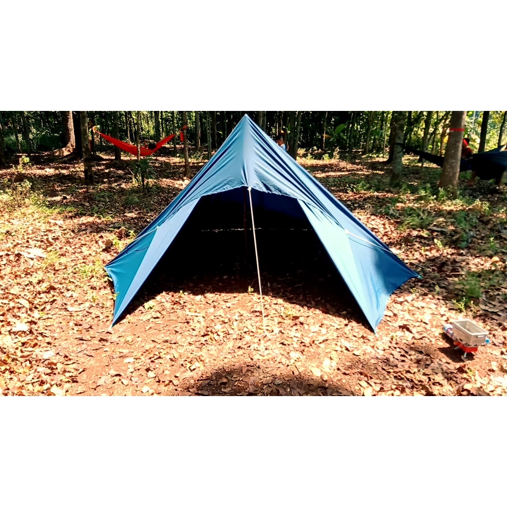 Flysheet Tenda 2x3 Meter - Tarp Tent Atau Cover Tenda Ukuran 2Meter X 3Meter