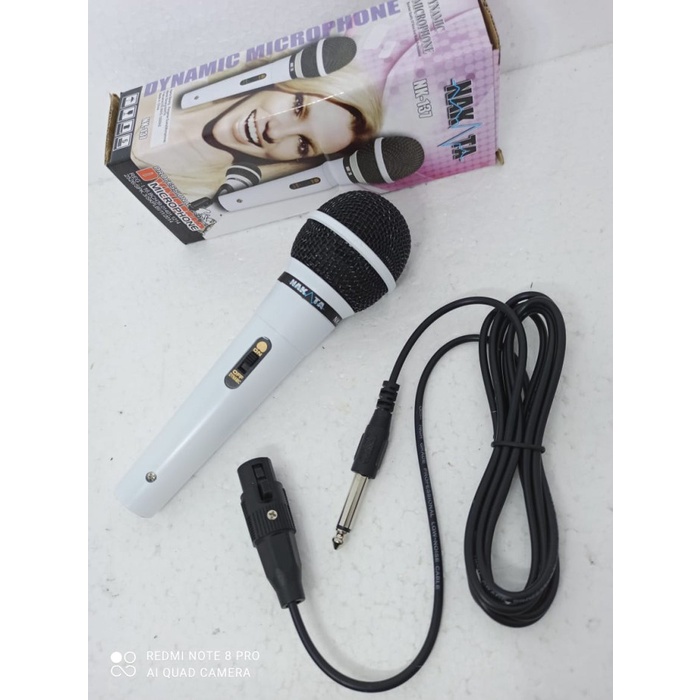 Mic Mik Putih Karaoke Original / Microphone Murah / Mic Kabel