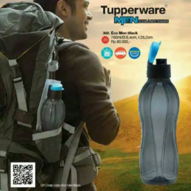 Eco men black 750ml Tupperware