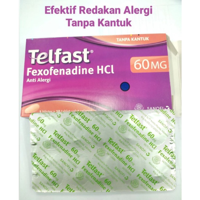Telfast 60mg 1 Blister Isi 10 Tablet - Obat Alergi