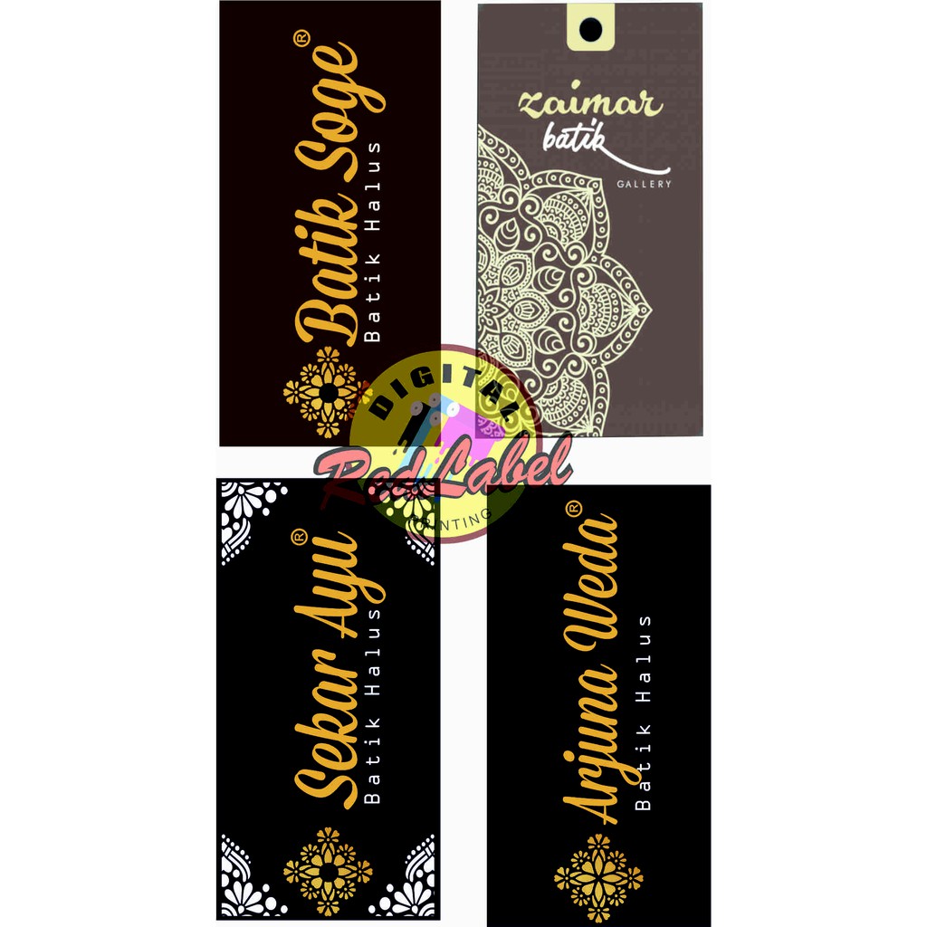 Cetak HANG TAG 500pcs GRATIS DESAIN Hangtag Label Baju Kertas