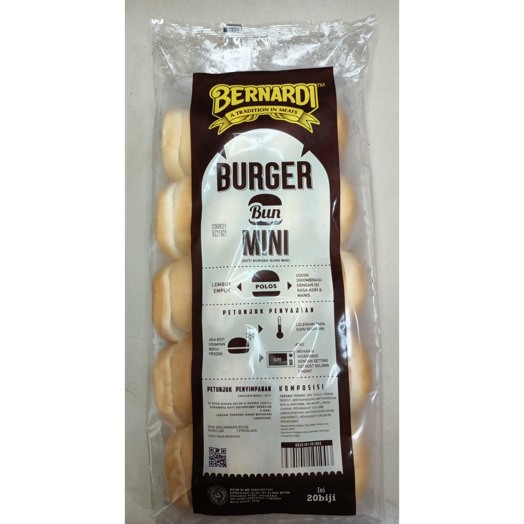 

BERNARDI ROTI BURGER MINI POLOS ISI 20 PCS