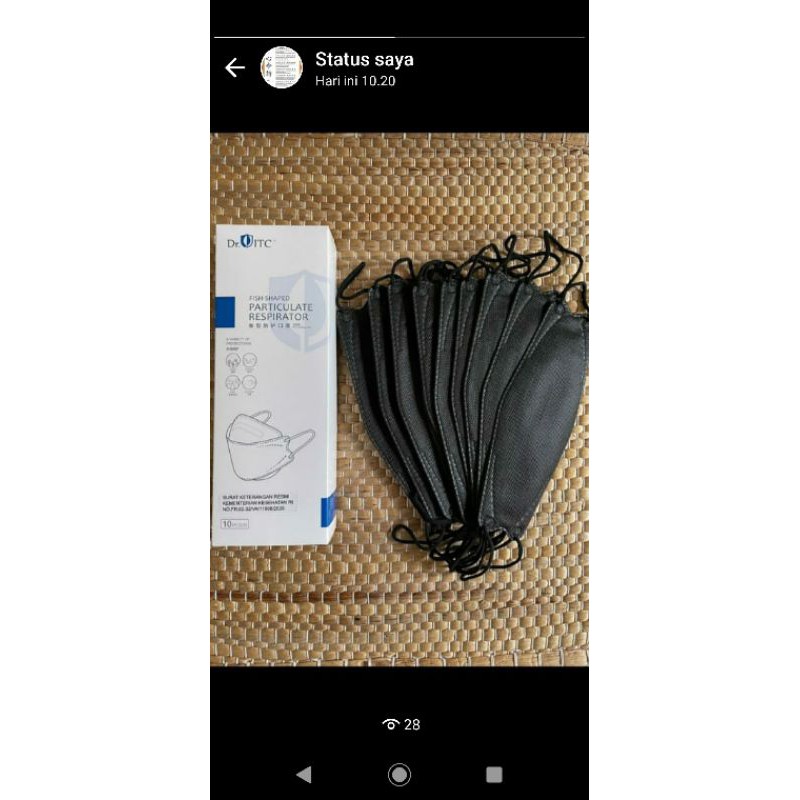 Masker hitam Dr itc