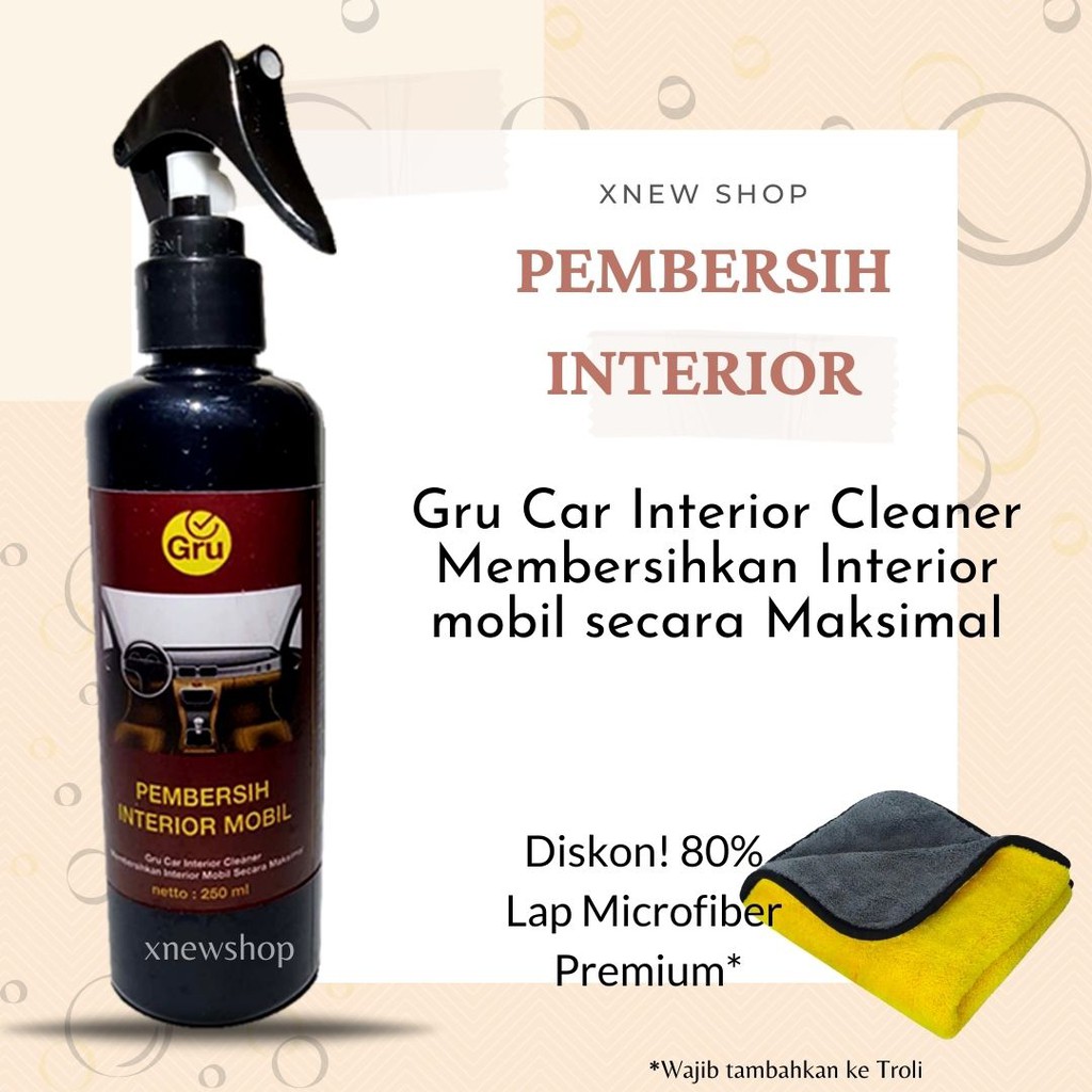 PEMBERSIH INTERIOR MOBIL  GRU PREMIUM / Car Interior Cleaner Mesin, Jok dalam Mobil COD