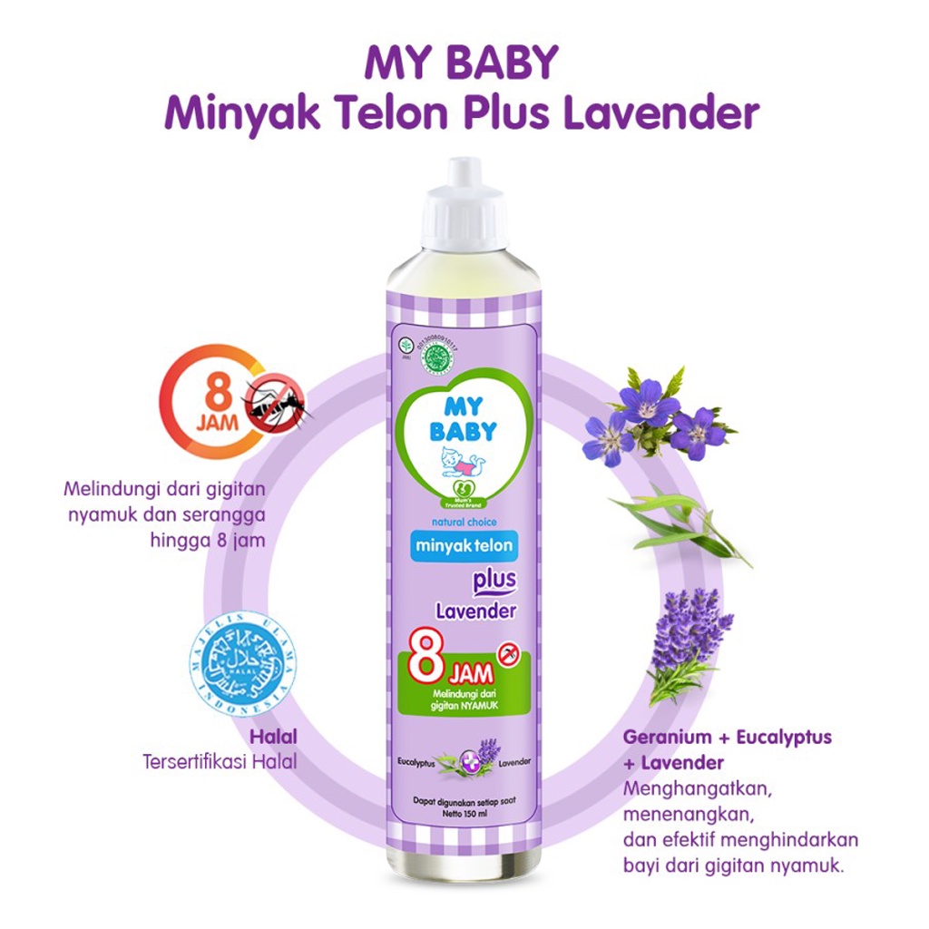 My Baby Minyak Telon Plus 8 Jam - 60ml - 90ml - 150ml
