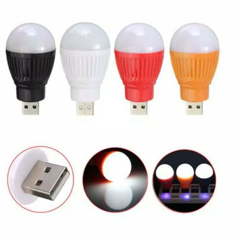 Bohlam Lampu LED bulb bola pijar USB ball light mini hemat energi terang lampu belajar  tidur hias