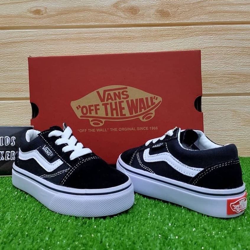 Sepatu Sneakers Sekolah Anak Laki Laki Perempuan Vans Old Skool Classic Umur 1 2 3 4 5 6 Tahun