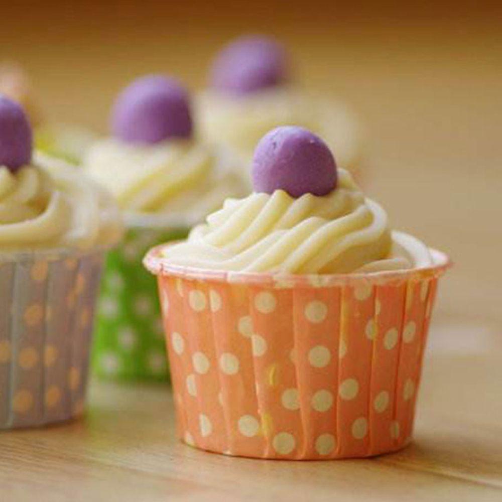 Suyo 100PCS Cup Muffin Colorful Dot Hias Cupcake Liner Anti Gemuk