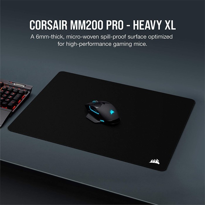 Corsair MM200 PRO Premium Spill-Proof Cloth Gaming MousePad Heavy XL