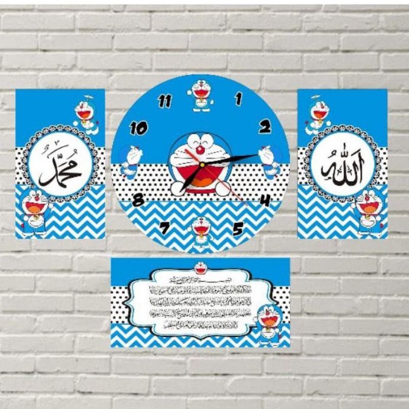 Jam Dinding Kaligrafi 1 Set Doraemon