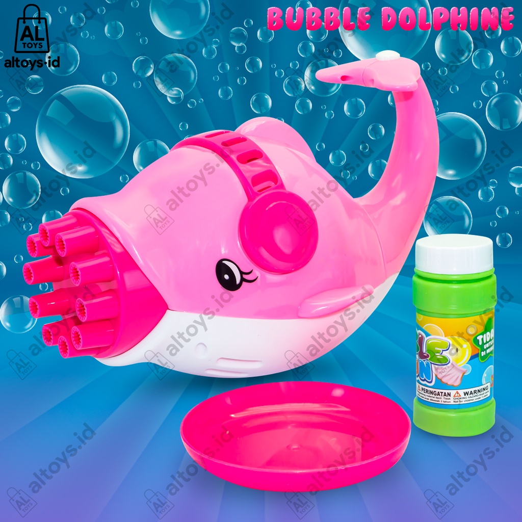 Mainan Outdoor Tembak Gelembung Sabun Bubble Dolphines – Electric Bubble Machine SS1525