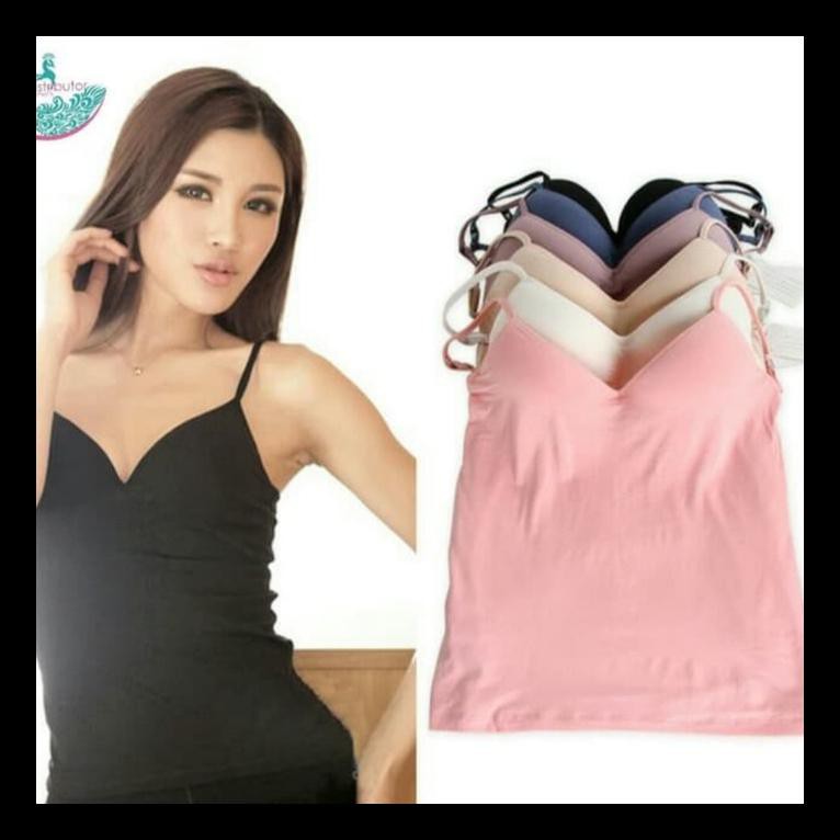 Tangtop Bra Bh Wanita Tangtop Streach Bra - Putih