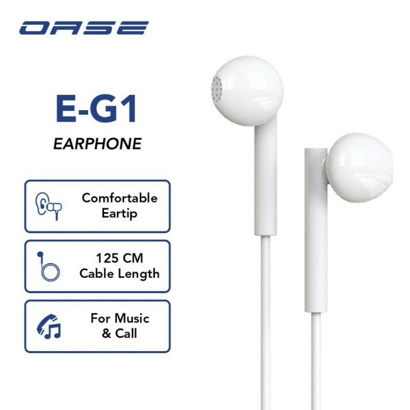 Headset Oppo OASE Tube Earphone E-G1 [Garansi Resmi] Earphone Oppo