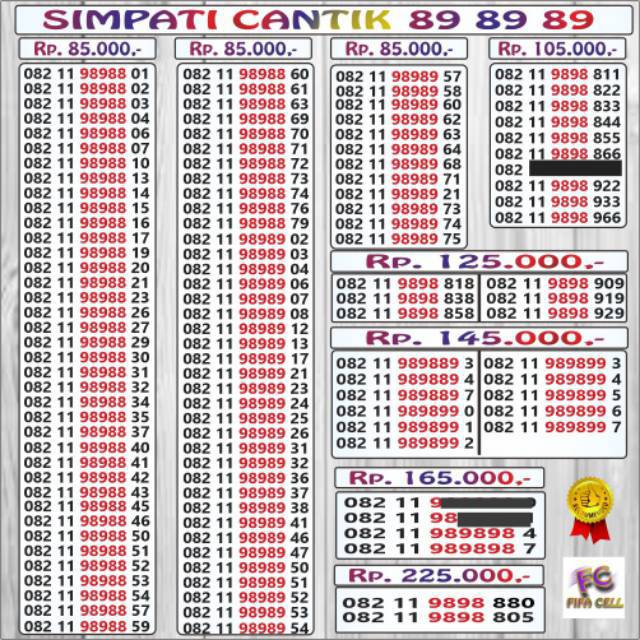 Nomor Cantik Simpati 989898 1888 | Shopee Indonesia
