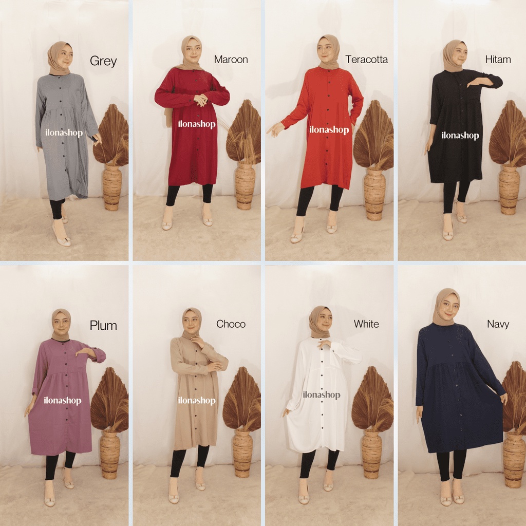 Baju Tunik Wanita Kekinian Fashion Muslim Busui Friendly Bahan Katun Rayon Premium Ukuran Fit To L LD 105cm / Pratiwi Tunik Wanita Terbaru 2022