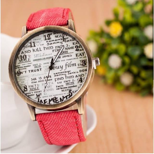 Jam tangan analog denim