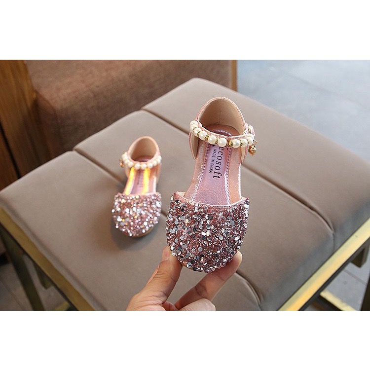 Sepatu Flat Anak Cewe Sparkling Diamond