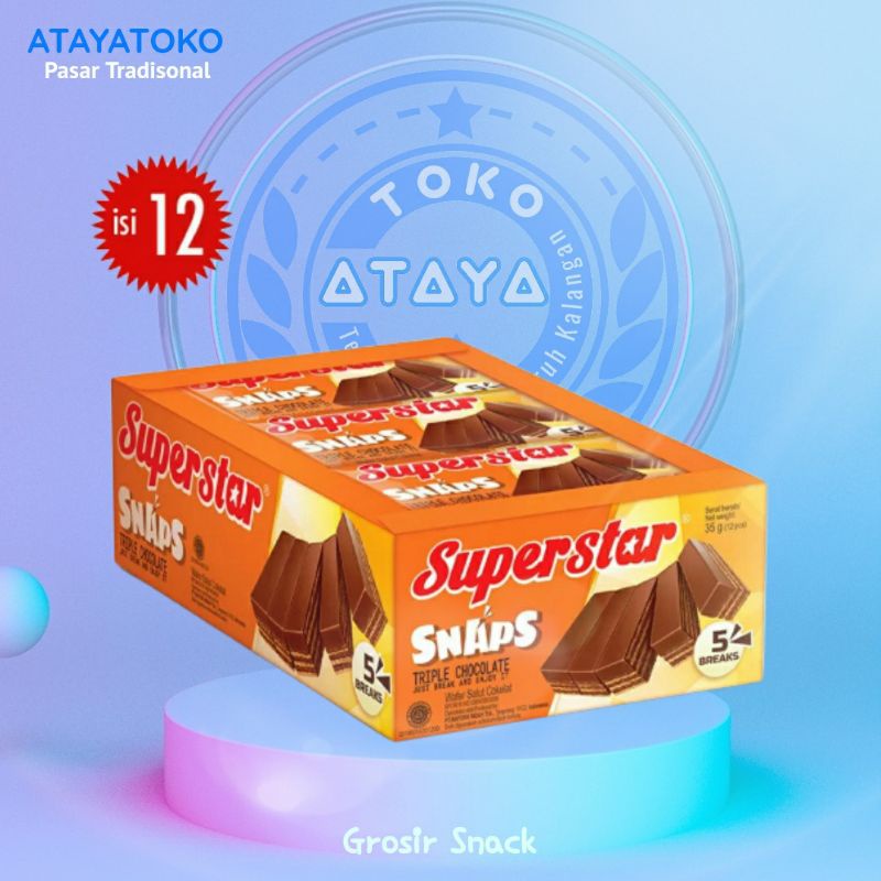 

(BOX) Superstar Snaps Box 5 Breaks (12 pcs x 28gr) grosir toko snack