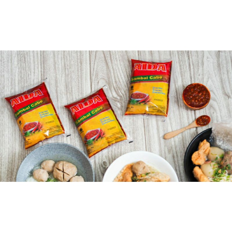 CHILI OIL / SAMBAL CABE INSTAN MERK AIDA KEMASAN 200GR