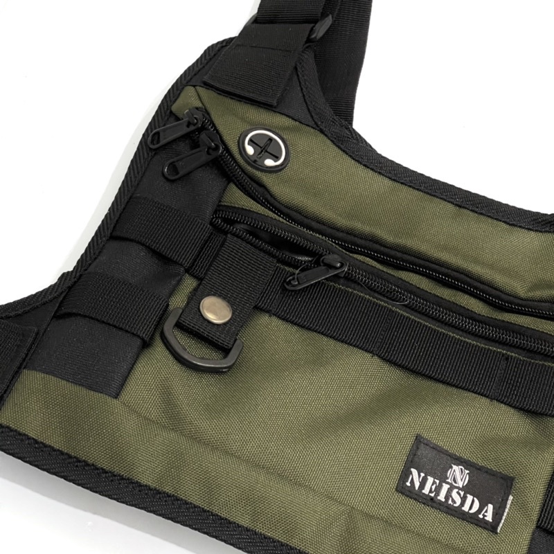 CHEST RIG BAG ORIGINAL NEISDA / TAS DADA PRIA TACTICAL ORIGINAL NEISDA GREEN BLACK V14