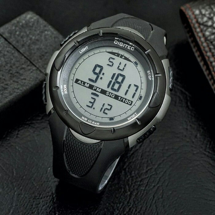 Jam Tangan Digitec DG-3019T Hitam List Abu Digitec 3019 DG-3019