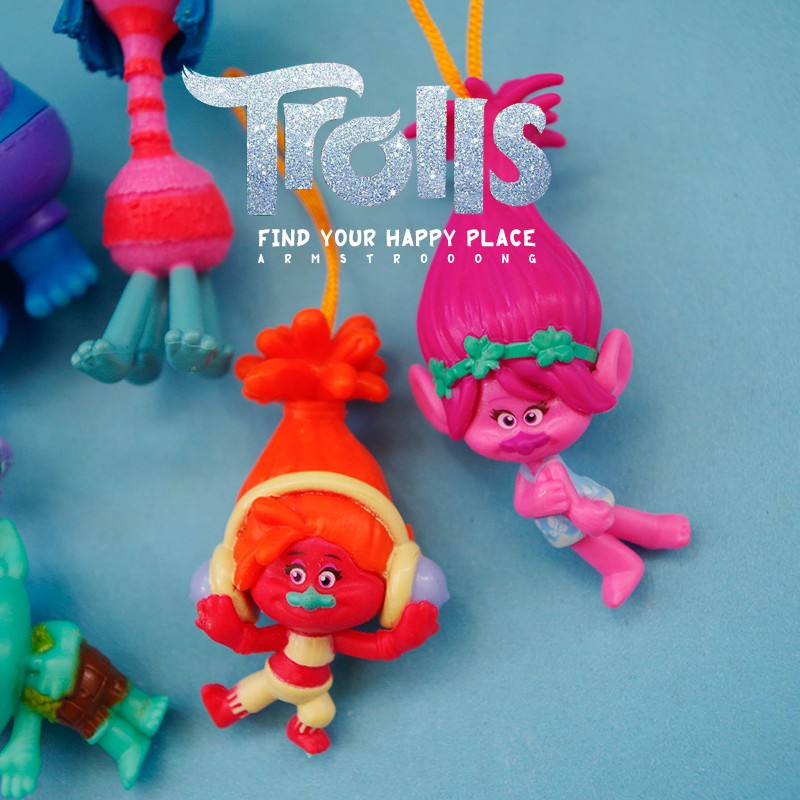 2022 Action Figure Trolls PVC Poppy Branch DJ Suki Cooper Untuk Hadiah Anak