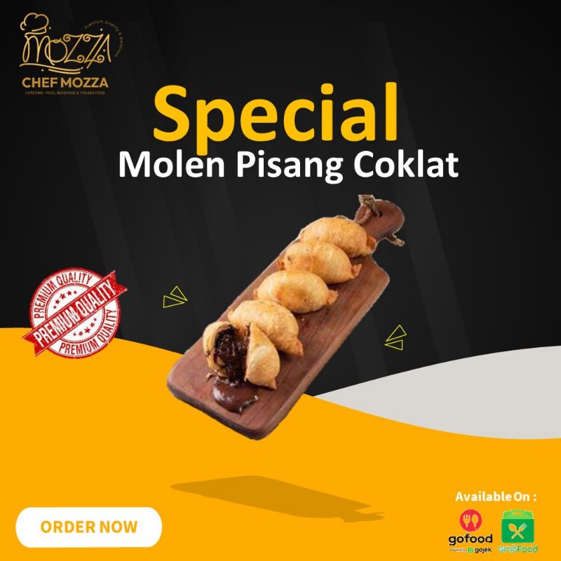 

Frozen Food Molen Pisang Coklat Premium