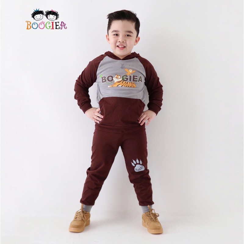 Setelan Piyama Anak Pajamas Hoodie Boogiea