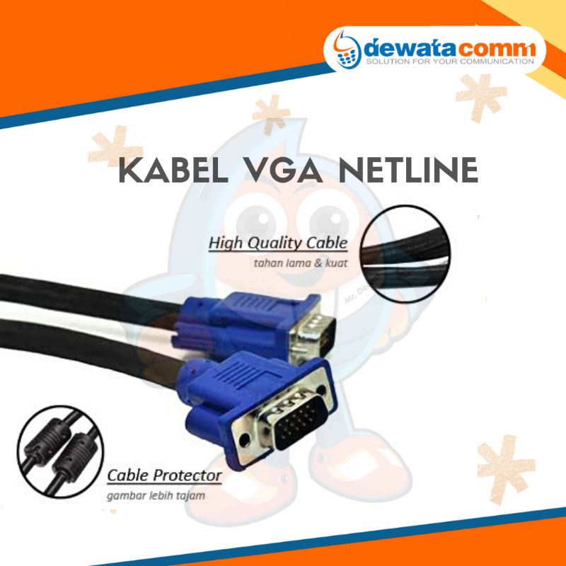 Jual Kabel Vga Netline 15m Shopee Indonesia