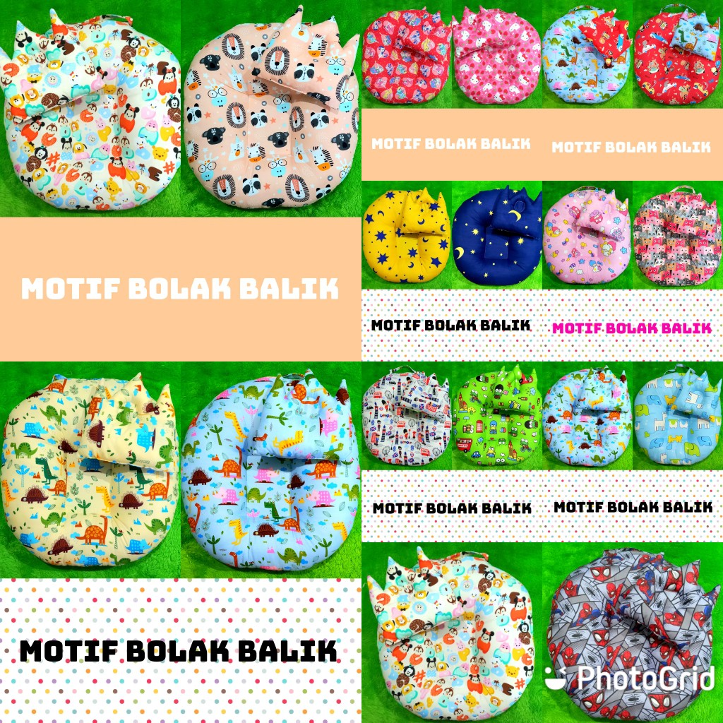 Sofa Baby + Bantal Crown Motif Lucu / Baby Lounger Murah / Sofa Santai Bayi
