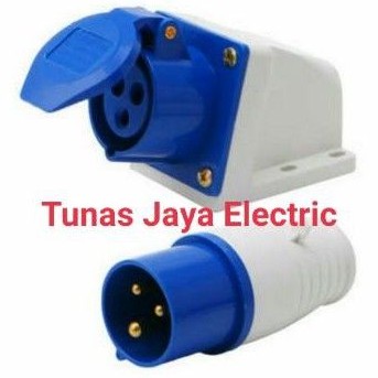 Plug Industri + Socket Surface 16A 3Pole FORT (With Flexible Cable Entry)