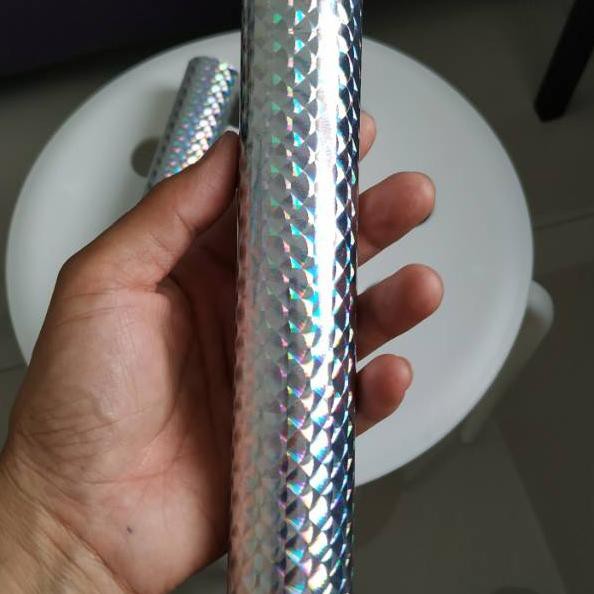 

CNH READY STOCK!!!! 1 METER x 20cm STICKER HOLOGRAM MOTIF SISIK IKAN→☪ (#Sale)