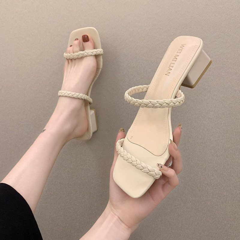 Sandal Wanita Hak Tahu 3cm Bandua Kepang SA95