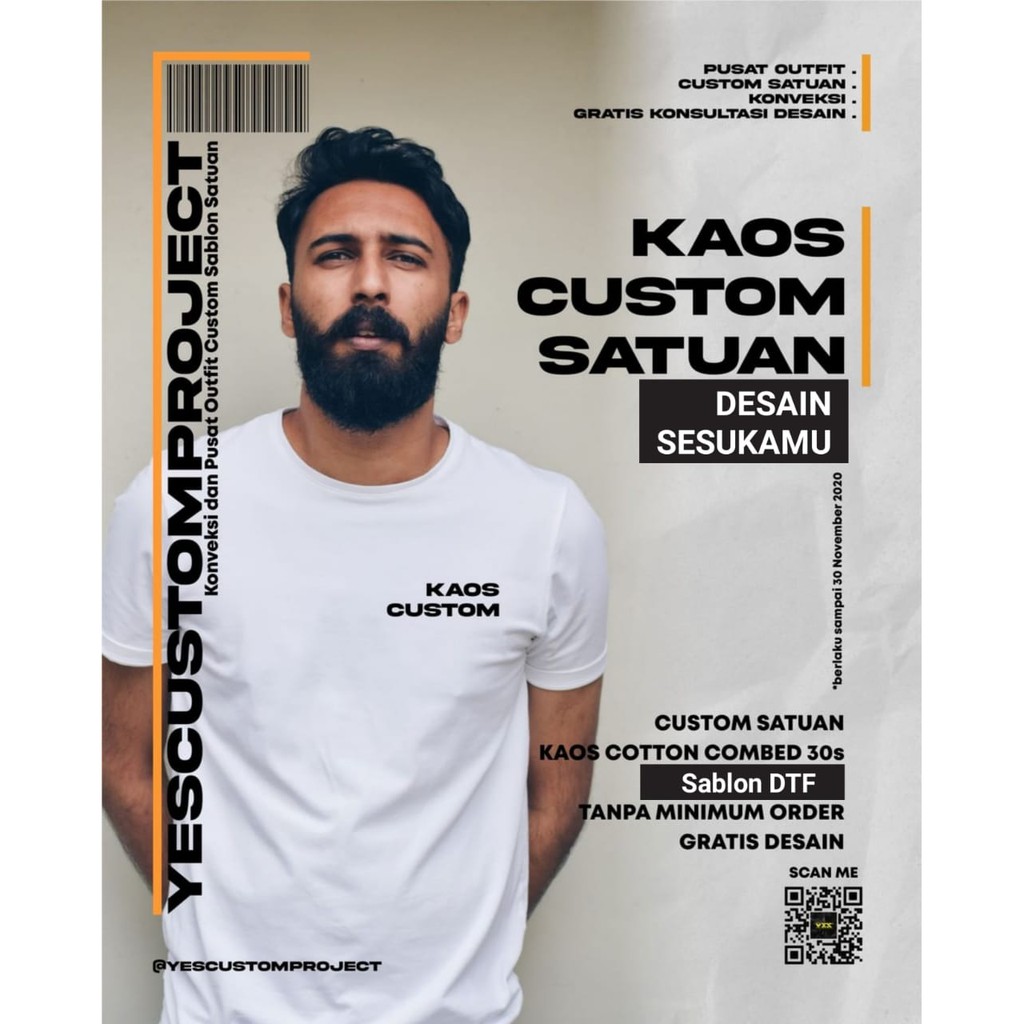 KAOS CUSTOM SABLON / KAOS SABLON SUKA-SUKA / SABLON BIJIAN / KAOS POLOS / KAOS SABLON SATUAN