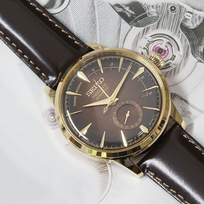 Seiko Presage SSA392J1 Cocktail Old Fashioned Automatic Brown Dial - Jam Tangan Pria SSA392