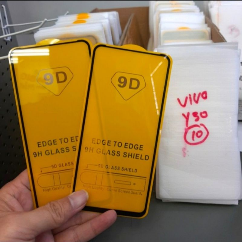 Vivo Y30 Y30i Y50 tempered glass anti gores kaca full lcd