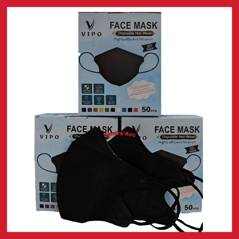 Masker Duckbill isi 50 pcs Masker Duckbill hitam dan putih isi 50pcs Facemask Masker Duckbill 50pcs