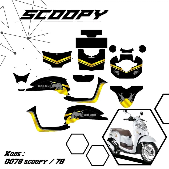 DECAL SCOOPY II STIKER SCOOPY FULL BODY DESAIN BEBAS REQUEST