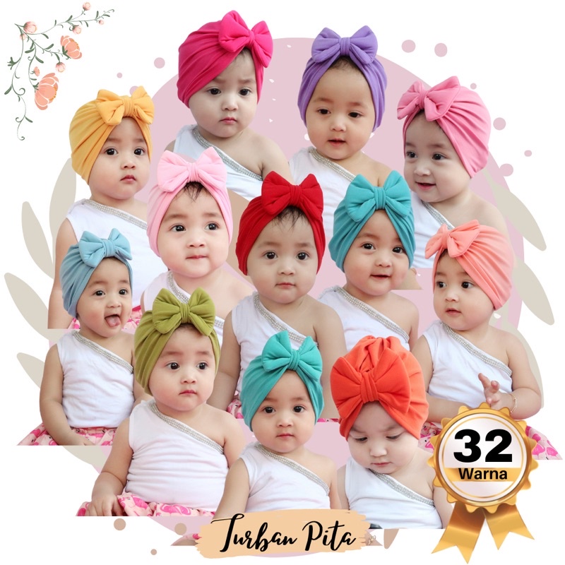 1 Set 12 Pcs Turban Anak Random | 1 Lusin Ciput Anak | Turban Lucu | Turban Bagus | BISA C.O.D