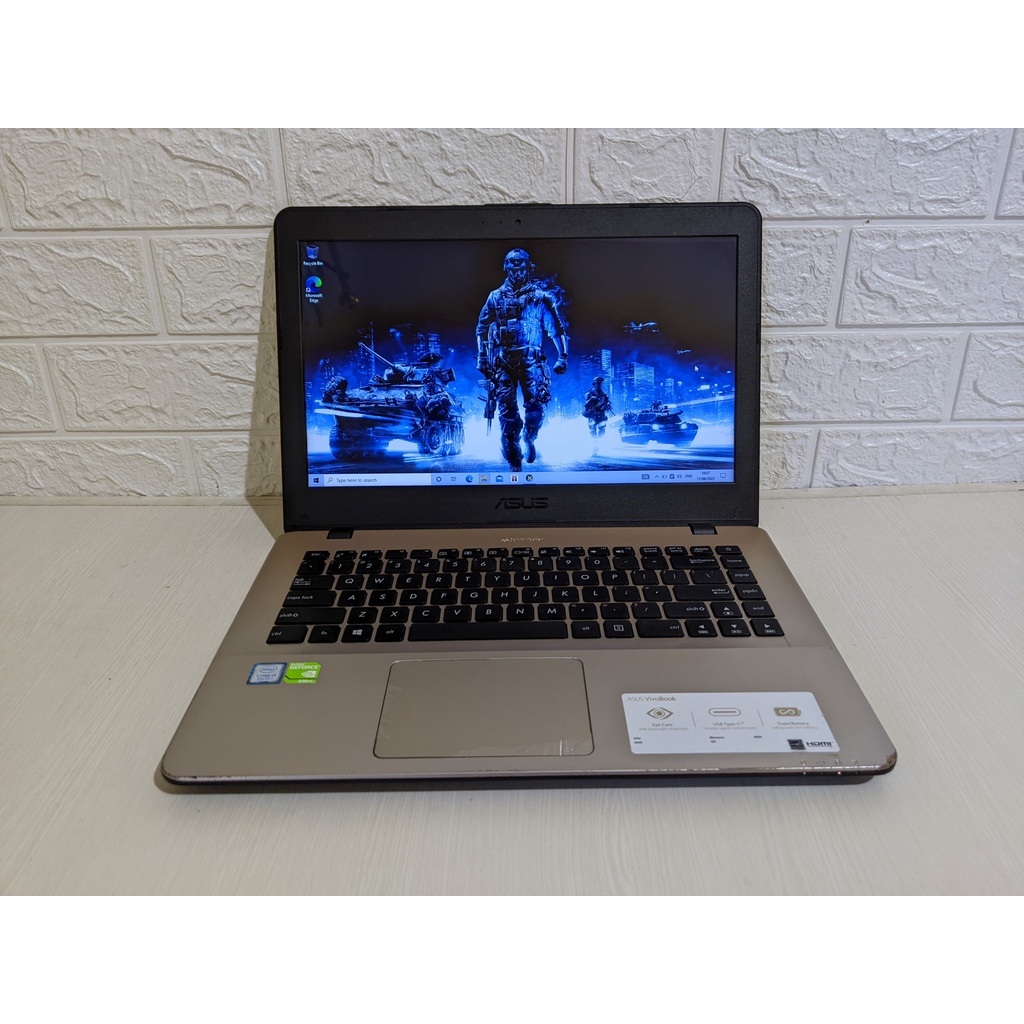 Asus A442UR Core i5 Gen 8 Nvidia 930MX 2GB Dual VGA SSD 256GB Laptop Second Bekas Gaming Desain A442