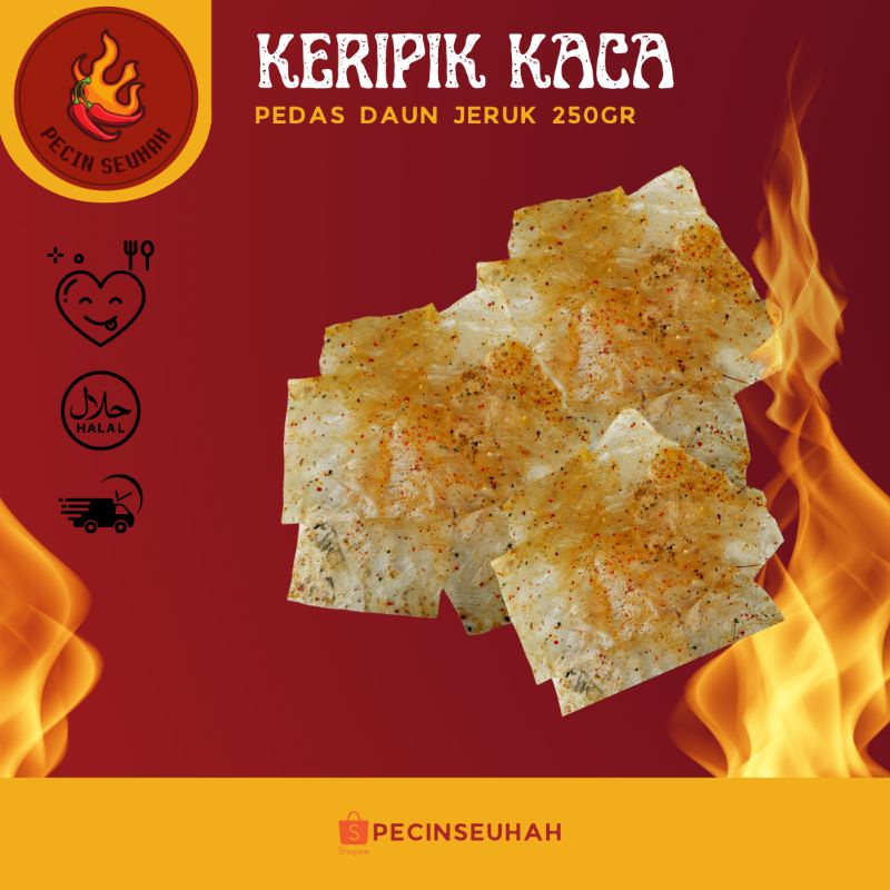 

KERIPIK KACA 250gr PECINSEUHAH/ KERIPIK DAUN JERUK/ KRIPCA PEDAS / KRIPCA RUMPUT LAUT