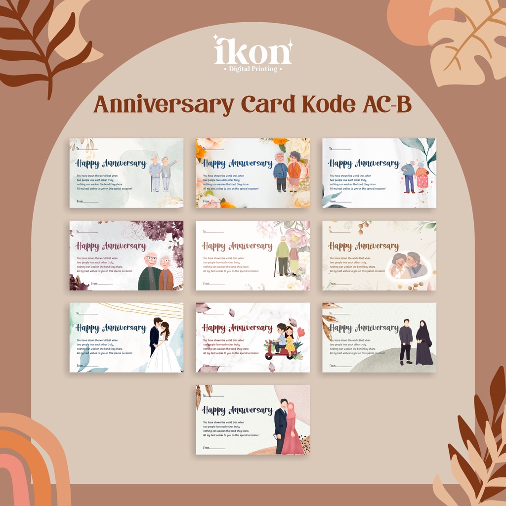 ANNIVERSARY CARD KODE AC-B (KARTU UCAPAN, KARTU ANNIVERSARY PERNIKAHAN)