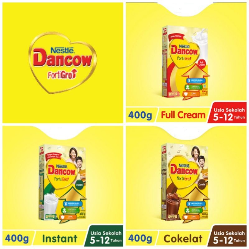 

DANCOW Fortigro 400 gr Instant Full Cream Cokelat