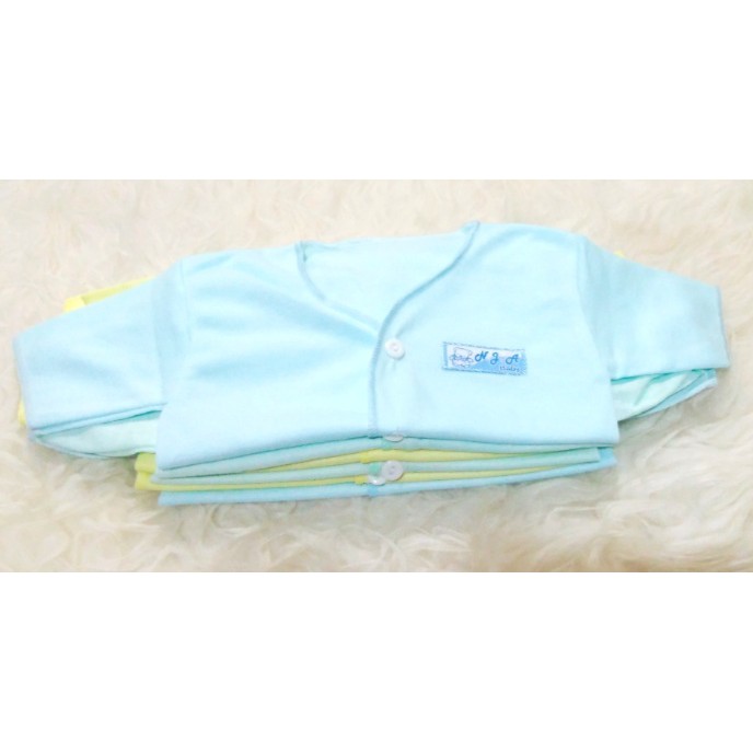 BB02 Baju Bayi Tangan pendek Polos Newborn  Arimbi 6 pcs