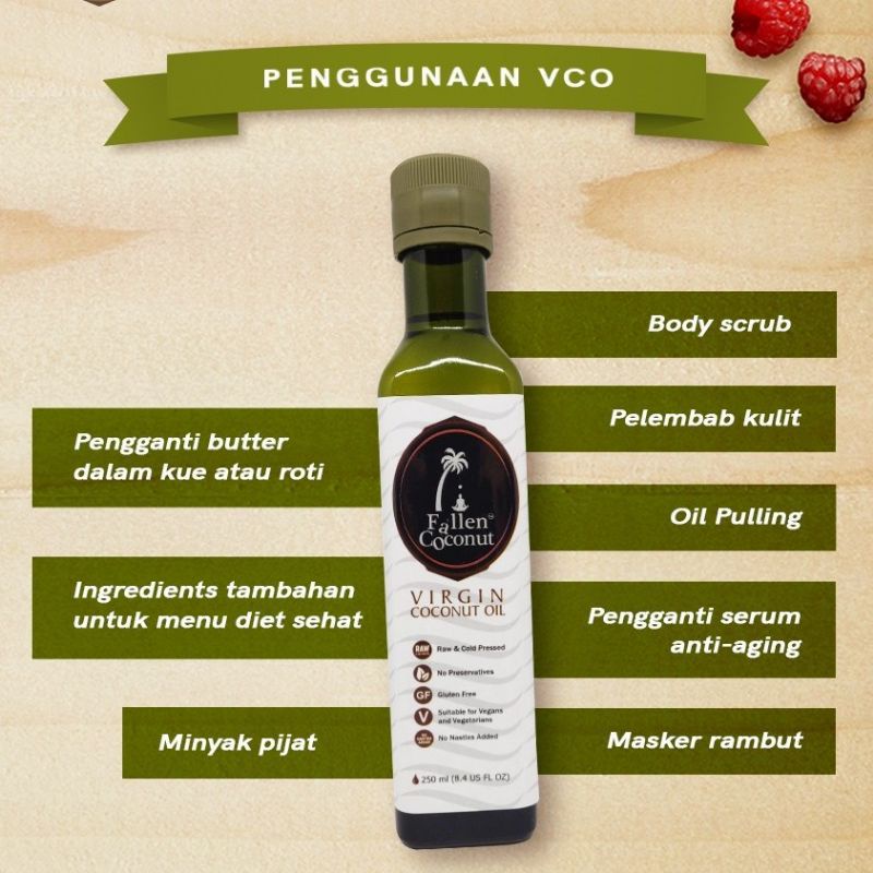 

VCO Virgin Coconut Oil Fallen Coconut Minyak Kelapa 250ml