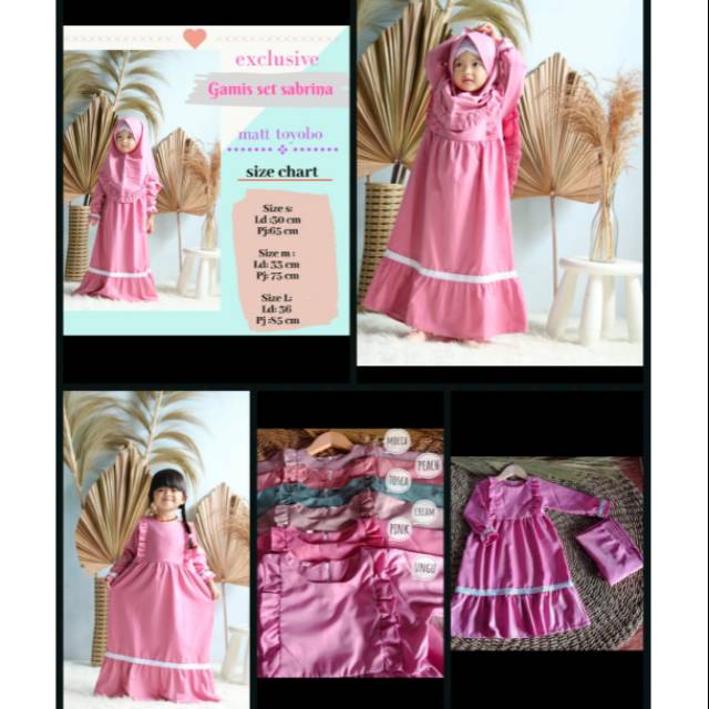gamis set sabrina anak