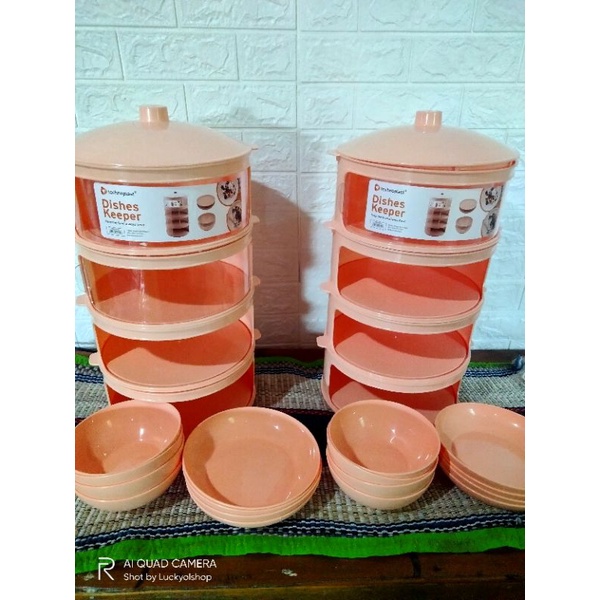 TUDUNG SAJI DISHES KEEPER 4 SUSUN TECHNOPLAST