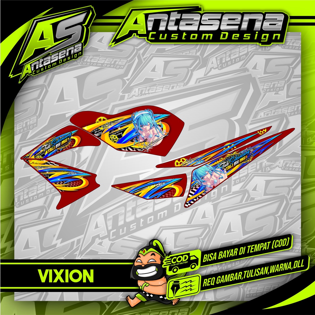 STRIPING STICKER DECAL YAMAHA OLD VIXION CUSTOM 7