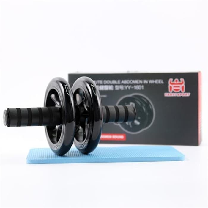 AB WHEEL ABDOMINAL EXERCIS - ABS Dual Roller Alat Fitness Gym Olahraga