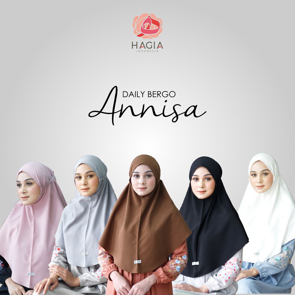 Daily BERGO ANNISA MOM by HAGIA INDONESIA bahan platinum crepe lembut adem tidak menerawang &amp; lebar